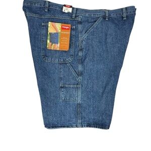 Wrangler Mens Carpenter Denim Shorts Loose Fit 44